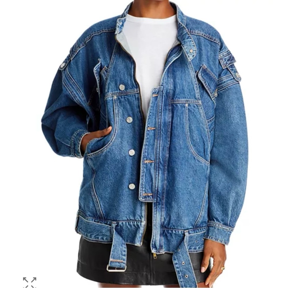 Frame Denim Blue Oversized Jean Jacket